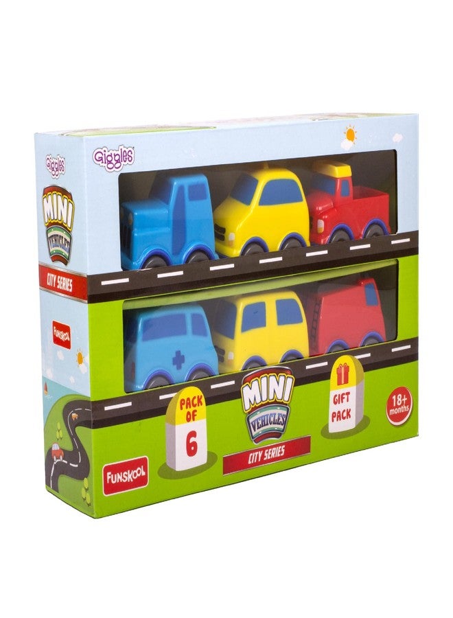 Funskool Giggles - Mini Vehicles City Series,Push and go Multicolor,Combo Pack,Gift Set, for 18 Months and Above. - Image 1